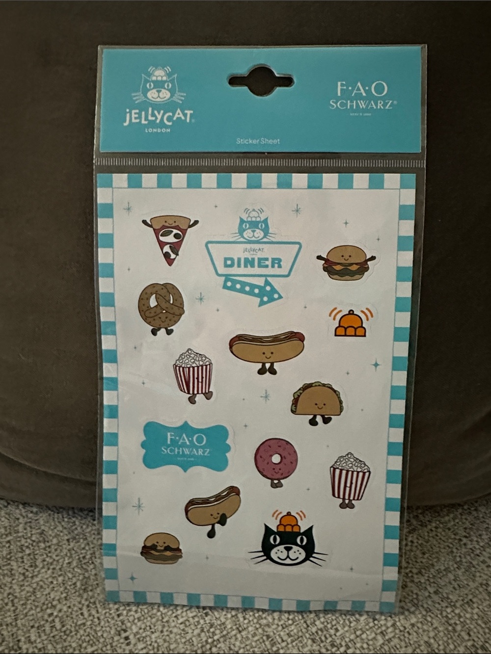Jellycat Blue & White Diner Sticker Sheet